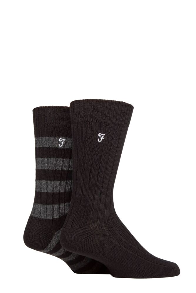 Sockshop FarahMens Bamboo Boot Socks 2-Pair