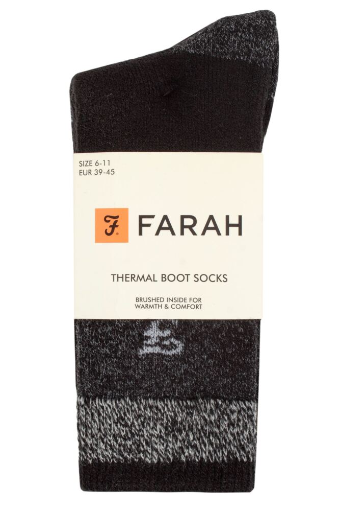 sockshop FarahMens Brushed Inner Boot Socks 2-Pair