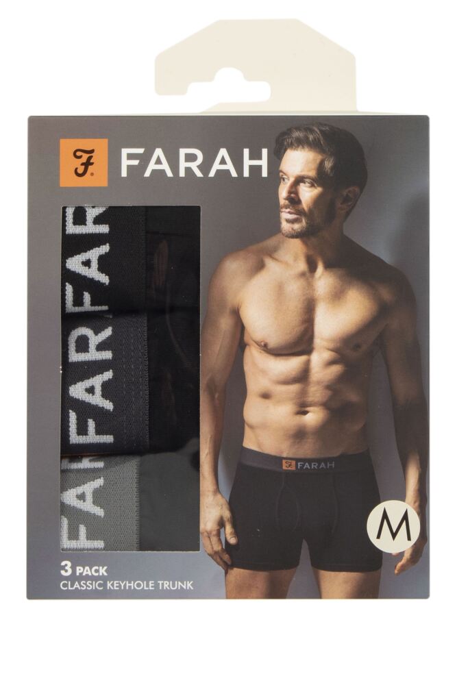 sockshop FarahMens Cotton Keyhole Trunks 3-Pack