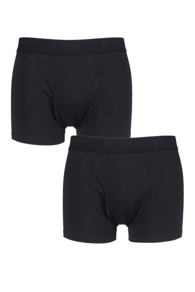 Sockshop FarahMens Cotton Plain Trunks 2-Pair