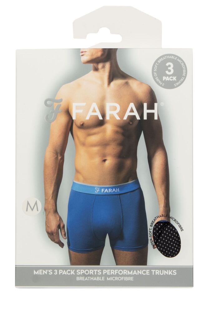 sockshop FarahMens Sports Fitted Trunks 3-Pack
