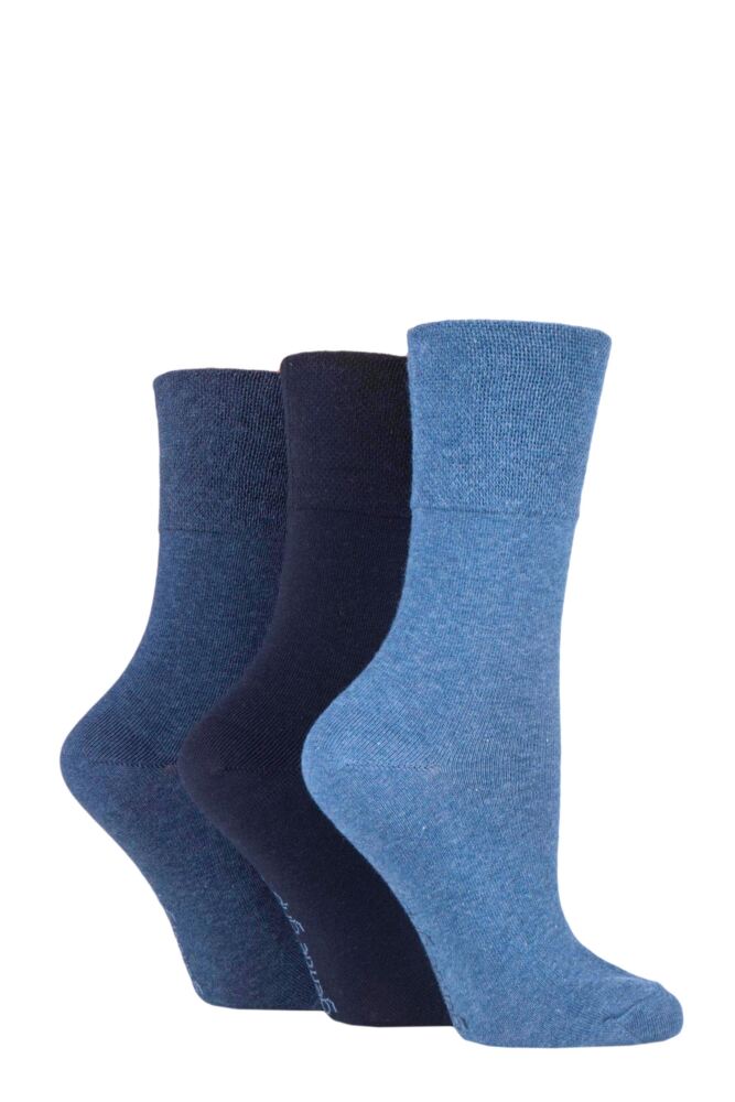 Sockshop Gentle GripKids Cotton Plain Socks 3-Pair