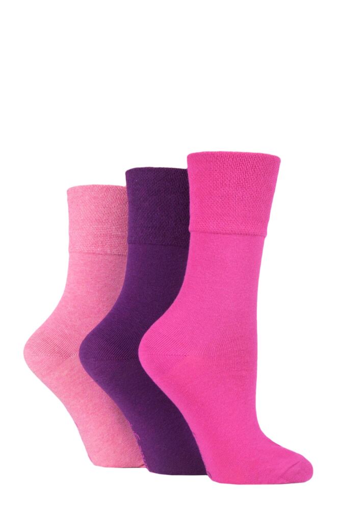 Sockshop Gentle GripKids Cotton Plain Socks 3-Pair