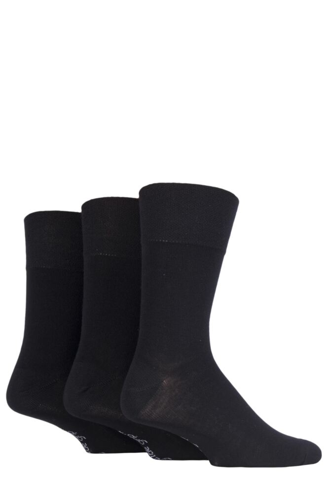 Sockshop Gentle GripMens Bamboo Plain Socks 3-Pair