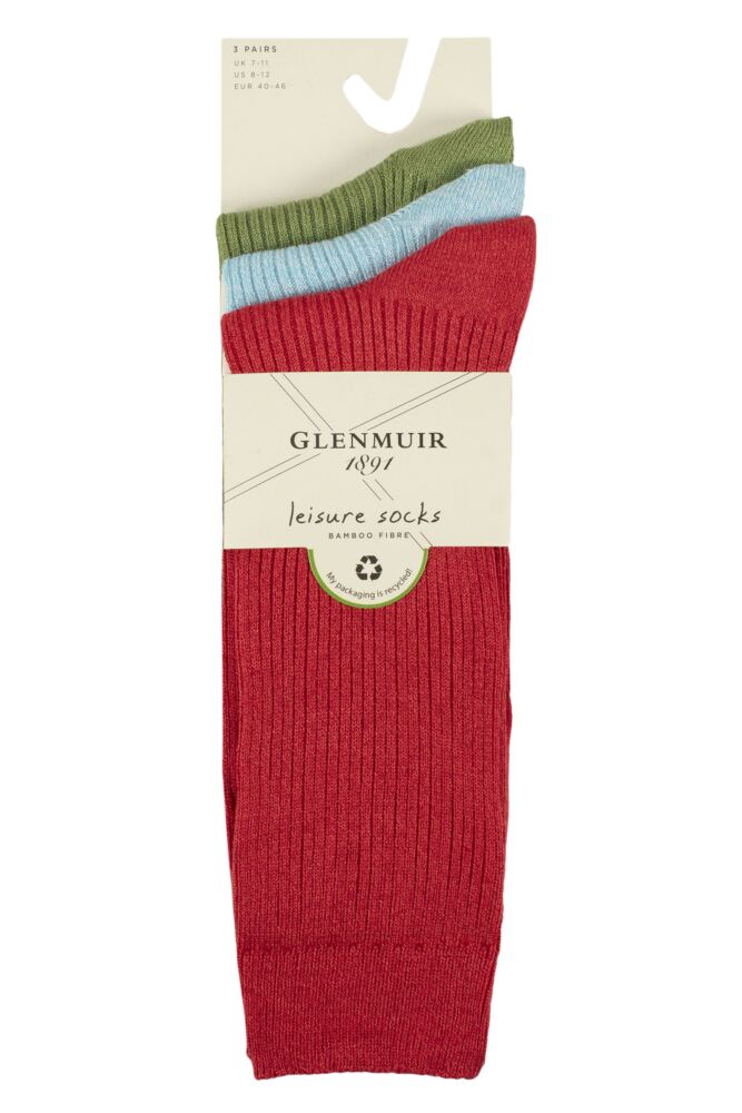 sockshop GlenmuirMens Bamboo Leisure Socks 3-Pair