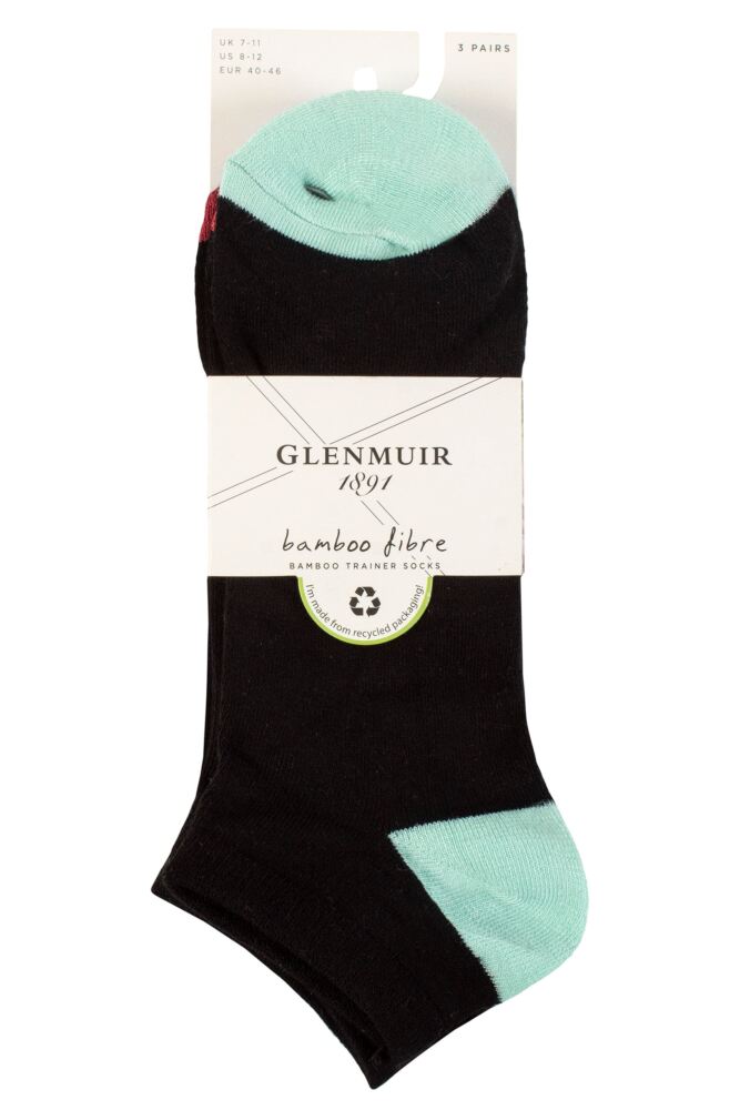 sockshop GlenmuirMens Bamboo Trainer Socks 3-Pair