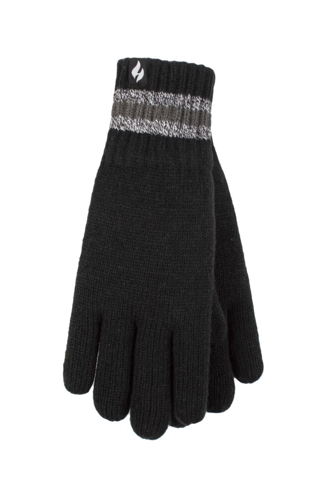 Sockshop Heat HoldersMens Cedar Stripe Cuff Gloves