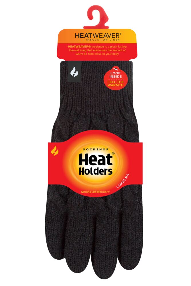 sockshop Heat HoldersWomens Willow Cable Gloves