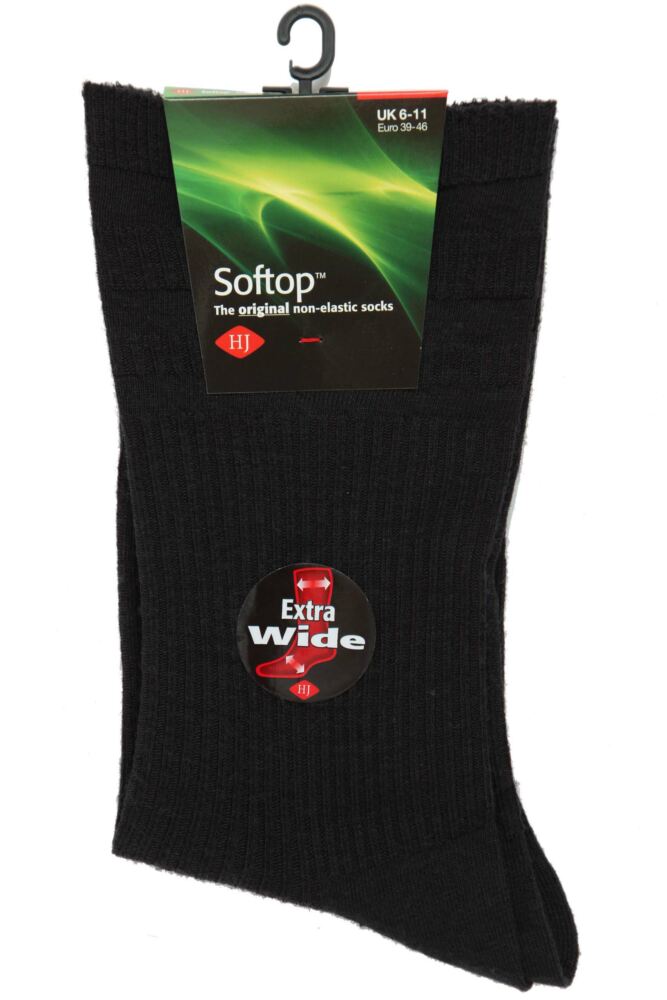 sockshop HJ HallMens Wool Extra Wide Softop Socks