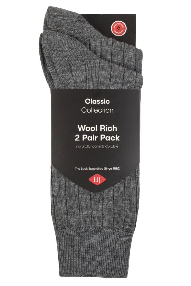 sockshop HJ HallMens Wool Rich Socks 2-Pair
