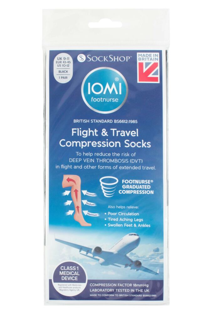 sockshop IOMIMens 80 Denier Flight & Travel Socks