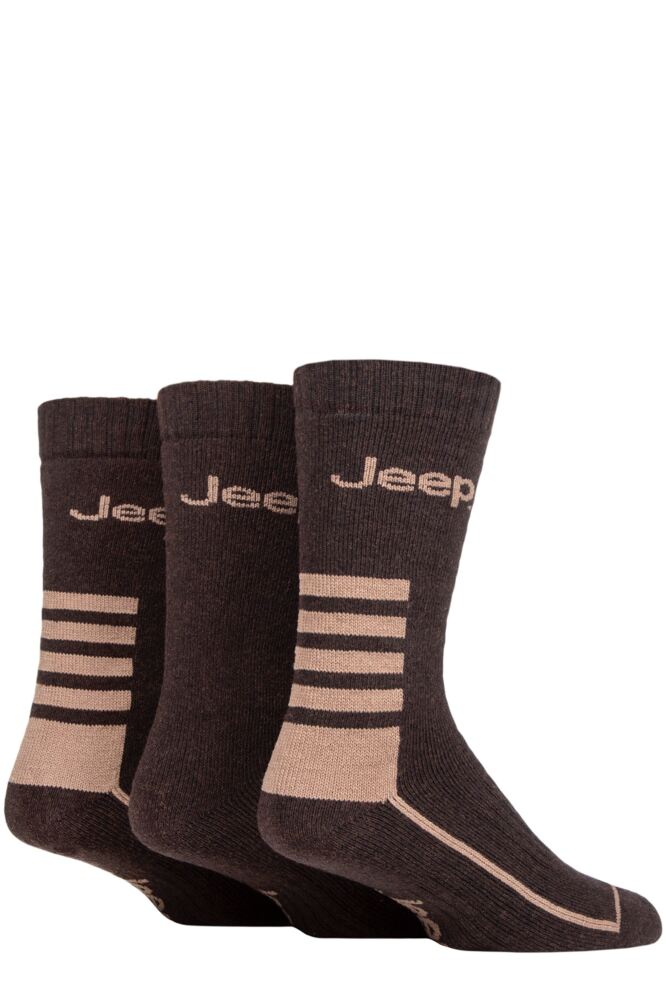 Sockshop JeepMens Cotton Blend Boot Socks 3-Pair