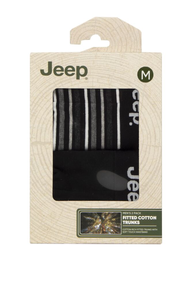 sockshop JeepMens Cotton Fitted Trunks 2-Pack