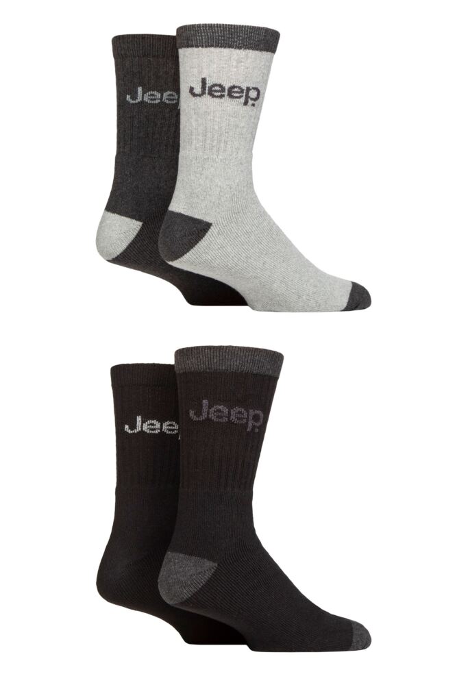 Sockshop JeepMens Plain Boot Socks 4-Pair