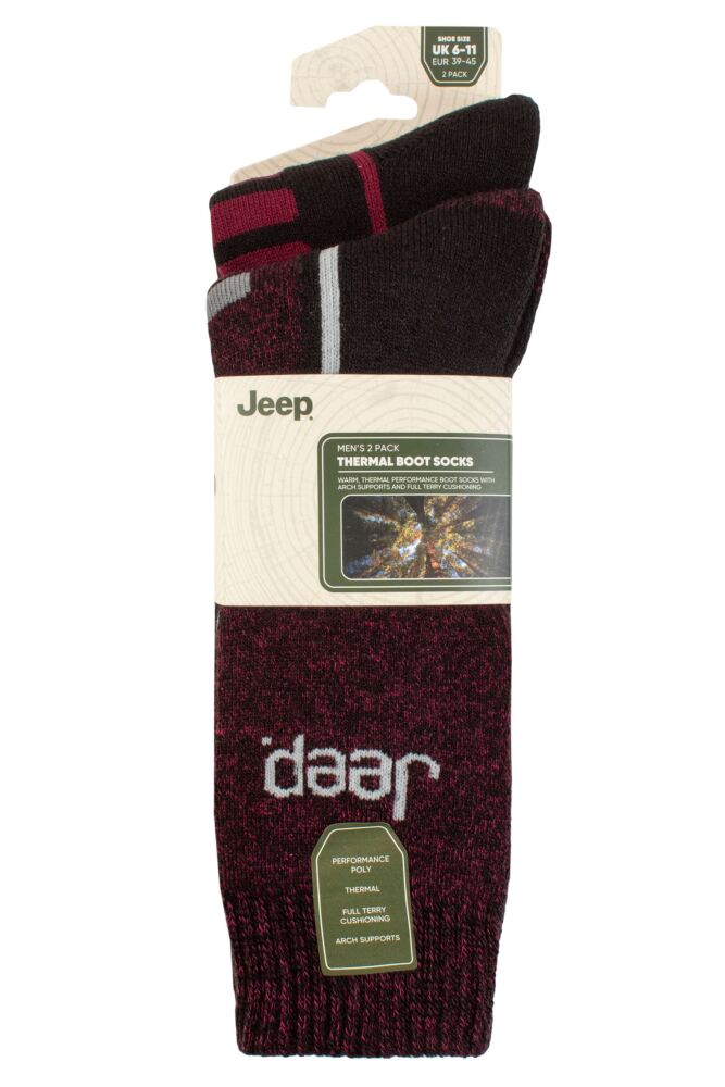 sockshop JeepMens Thermal Boot Socks 2-Pair