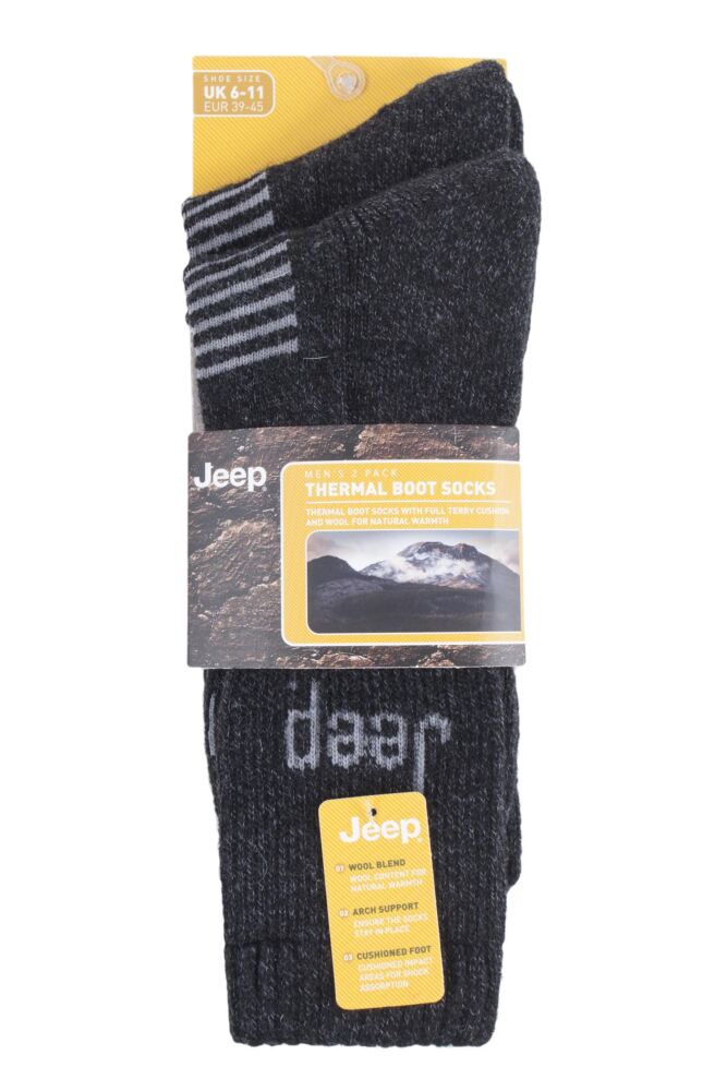 sockshop JeepMens Wool Mix Socks 2-Pair