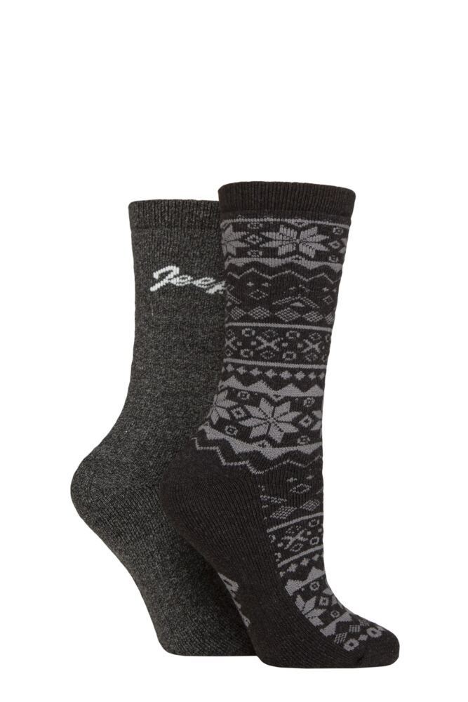 Sockshop JeepWomens Cotton Blend Boot Socks 2-Pair