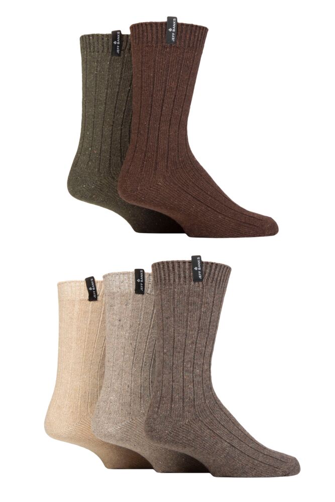 Sockshop Jeff BanksMens Boot Socks 5-Pair