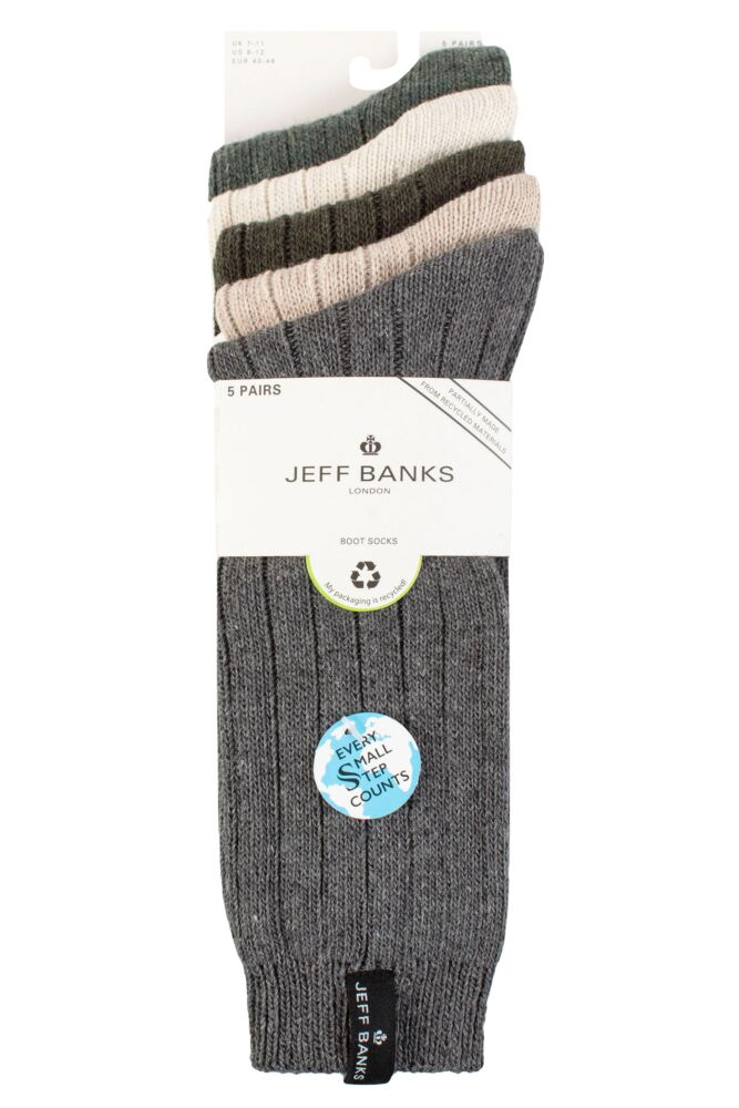 sockshop Jeff BanksMens Boot Socks 5-Pair