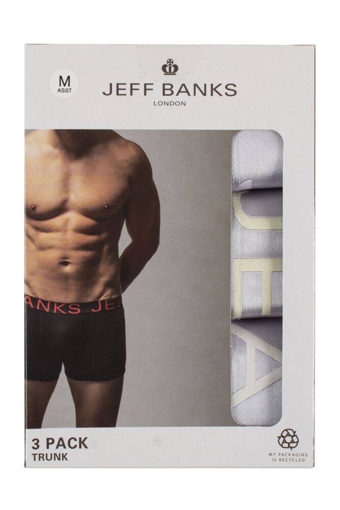sockshop Jeff BanksMens Cotton Trunks 3-Pack