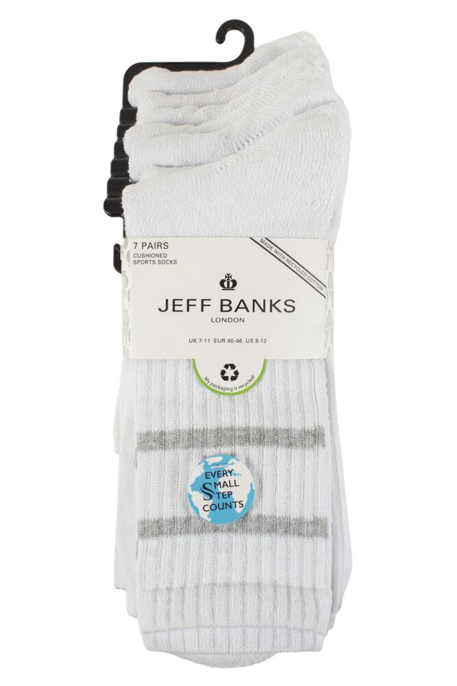 sockshop Jeff BanksMens Sports Crew Socks – 7 Pair