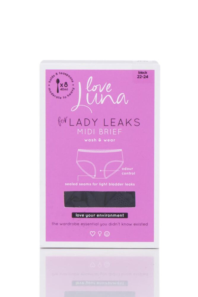sockshop Love LunaWomens Lady Leaks Midi Briefs