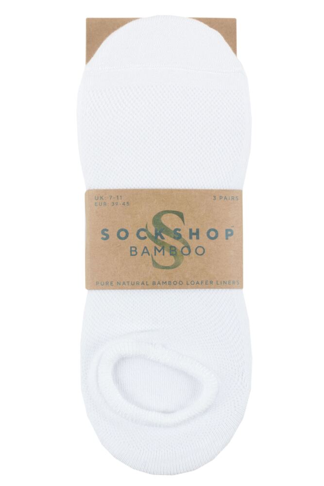 SOCKSHOP Mens Bamboo Mesh Loafer Liners 3-Pair