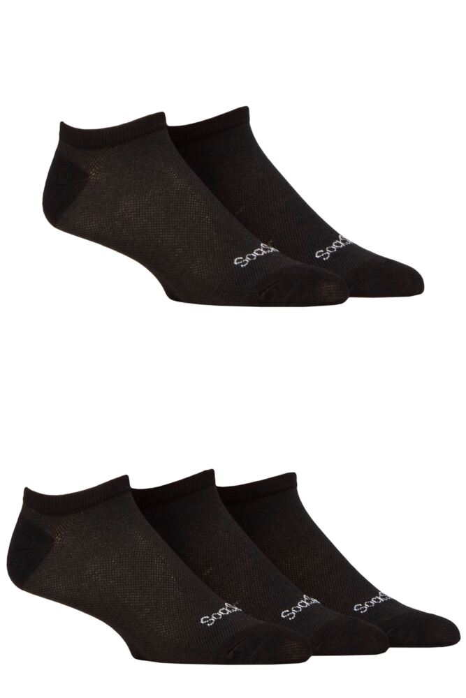 SOCKSHOP Mens Bamboo Mesh Trainer Socks 5-Pair