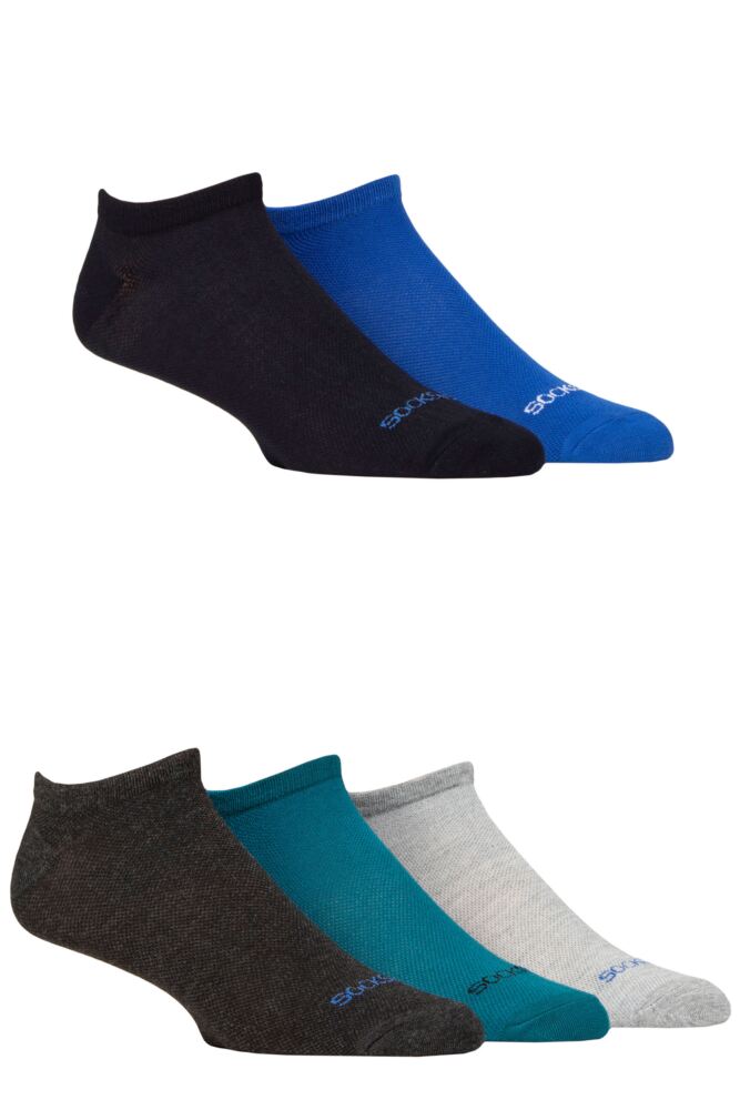 SOCKSHOP Mens Bamboo Mesh Trainer Socks 5-Pair