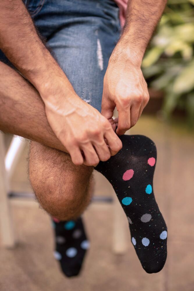 SOCKSHOP Mens Bamboo Speckled Trainer Socks 3-Pair