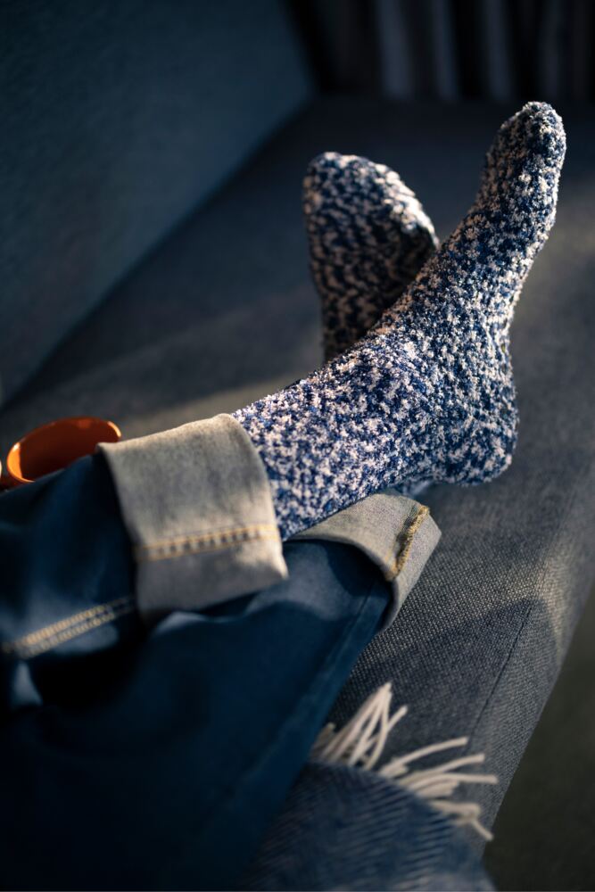 SOCKSHOP Mens Cosy Slipper Socks With Grip 2-Pair