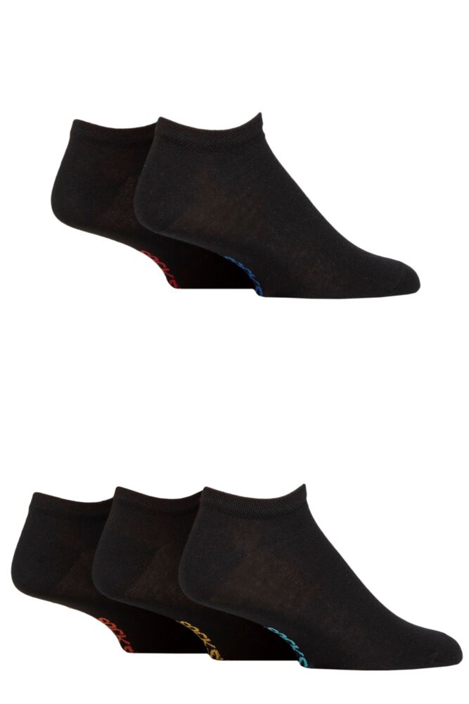 SOCKSHOP Mens Cotton Plain Trainer Socks 5-Pair
