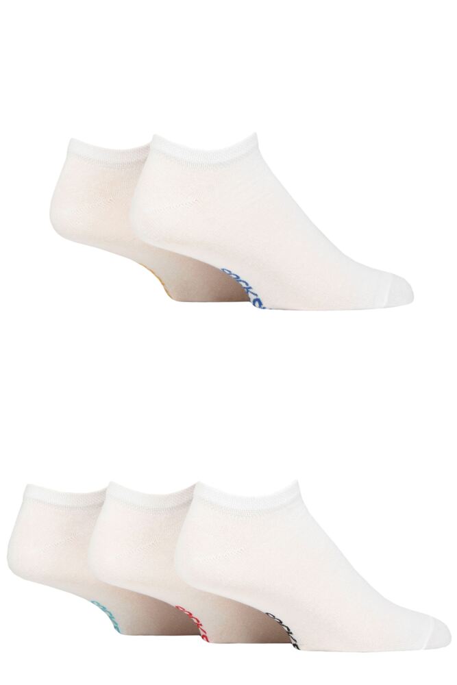 SOCKSHOP Mens Cotton Plain Trainer Socks 5-Pair