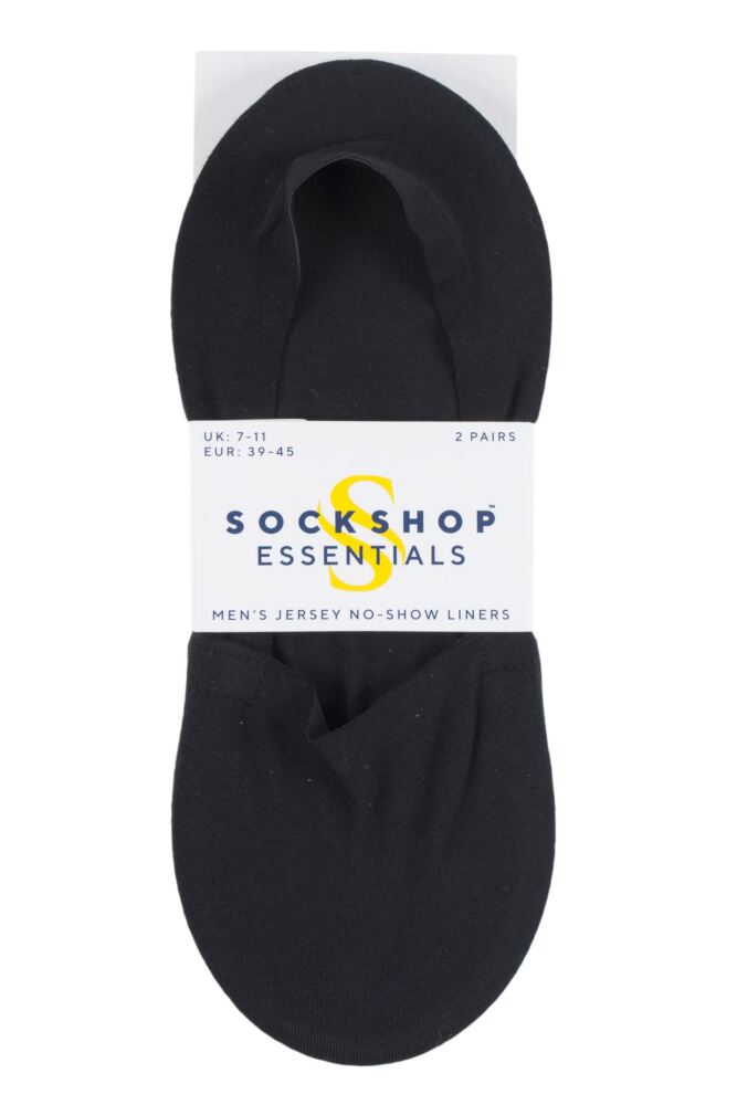 SOCKSHOP Mens Cotton Shoe Liners 2-Pair