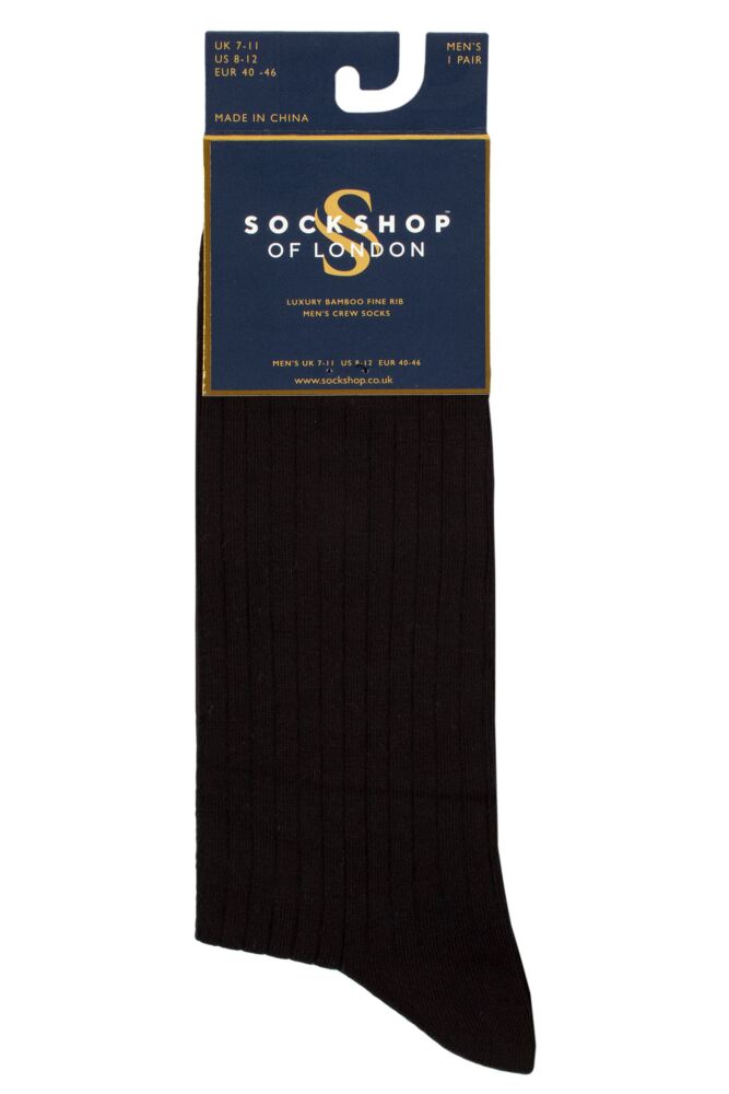 SOCKSHOP  of LondonMens Bamboo Luxury Rib Socks