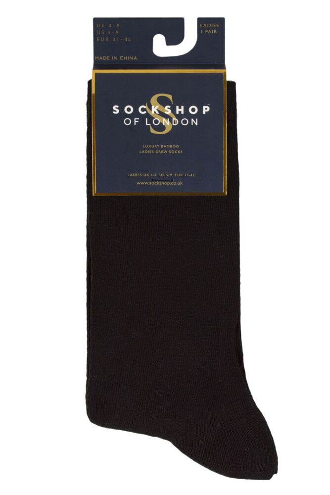 SOCKSHOP  of LondonWomen's Plain Bamboo Socks – 1 Pair