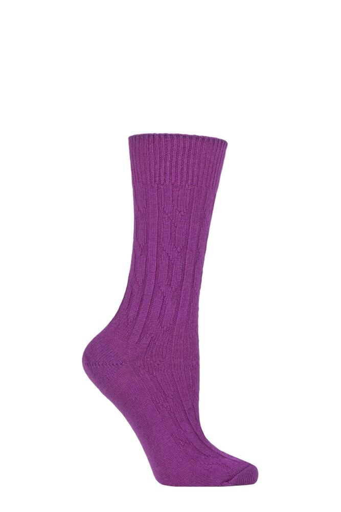 SOCKSHOP  Of LondonWomens Cashmere Cable Knit Bed Socks