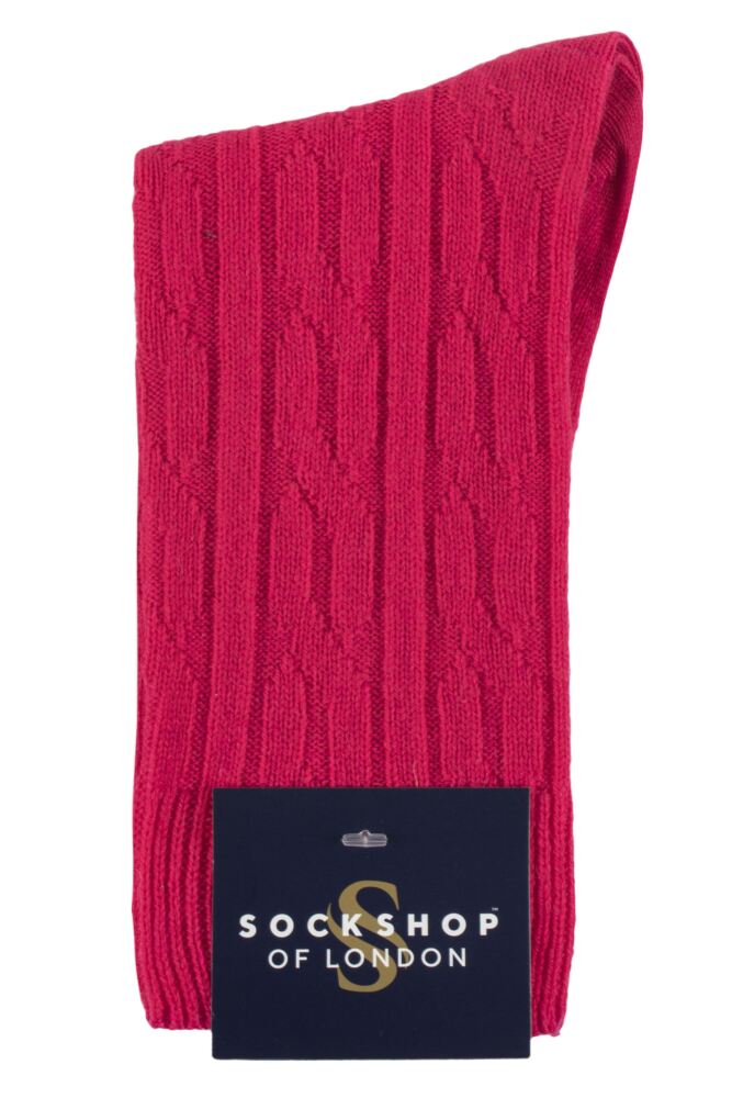 SOCKSHOP  of LondonWomens Cashmere Cable Knit Bed Socks