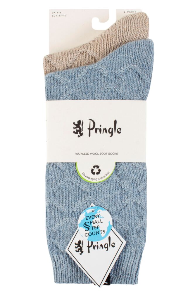 sockshop PringleWomens Wool Boot Socks 2-Pair
