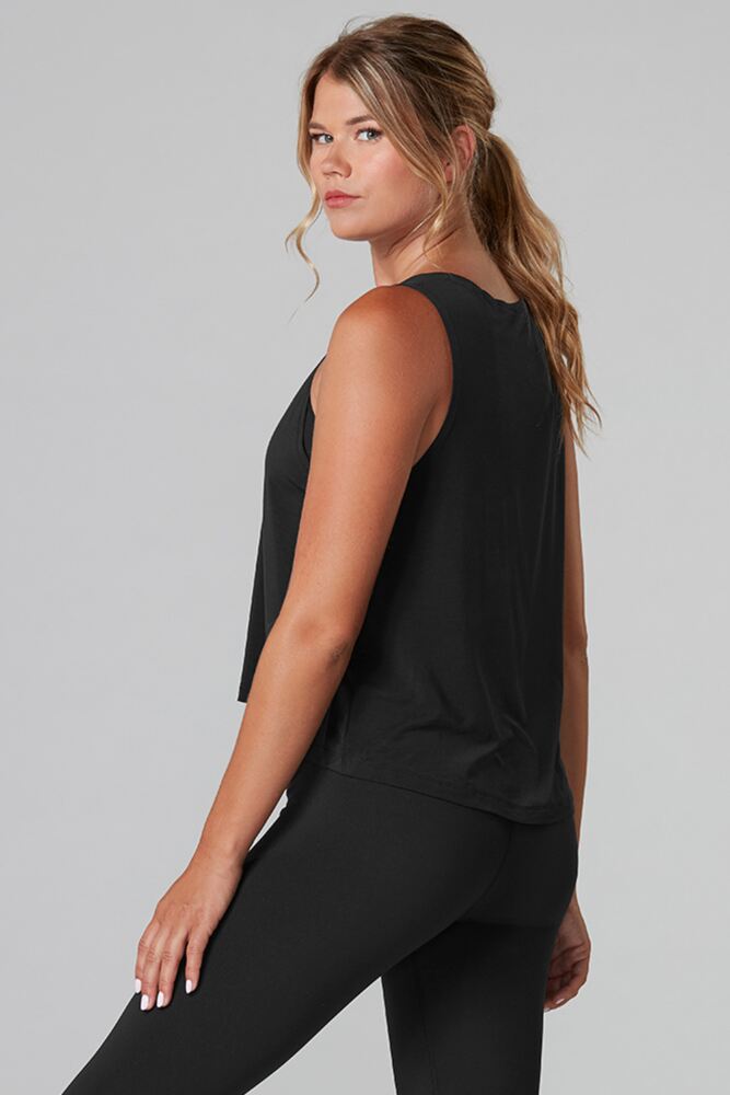 Sockshop Tavi NoirWomens Modal High Low Tank Top