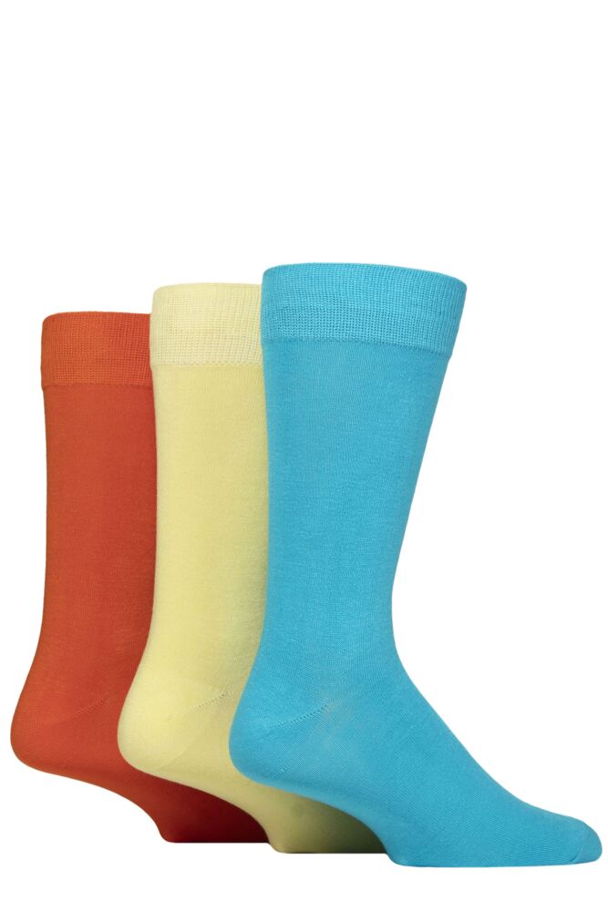 Sockshop WildfeetMens Bamboo Plain Socks 3-Pair