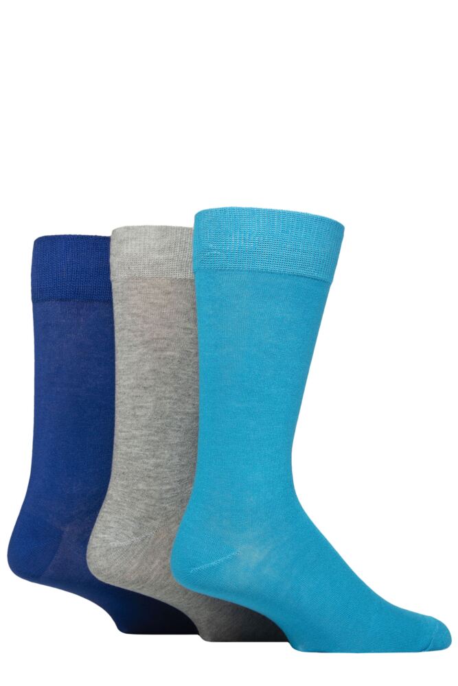 Sockshop WildfeetMens Bamboo Plain Socks 3-Pair