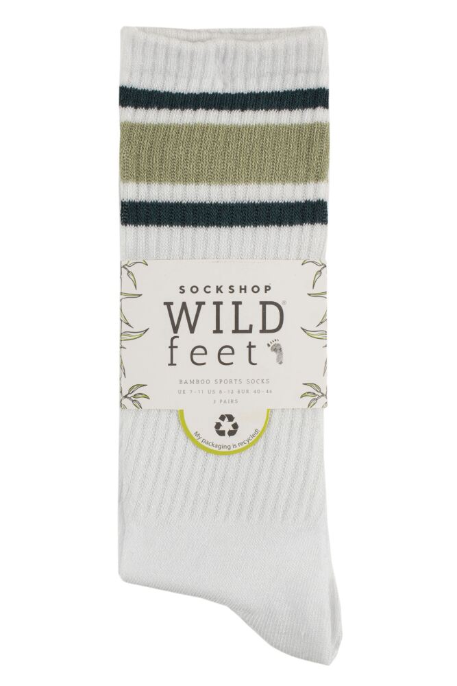 sockshop WildfeetMens Bamboo Sports Socks 3-Pair