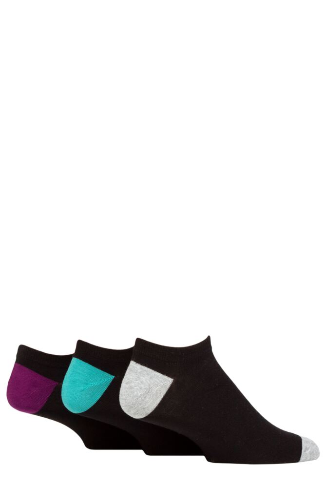 Sockshop WildfeetMens Bamboo Trainer Socks 3-Pair