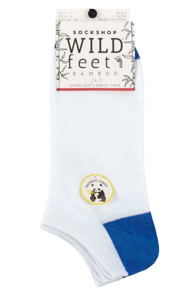 sockshop WildfeetMens Bamboo Trainer Socks 5-Pair