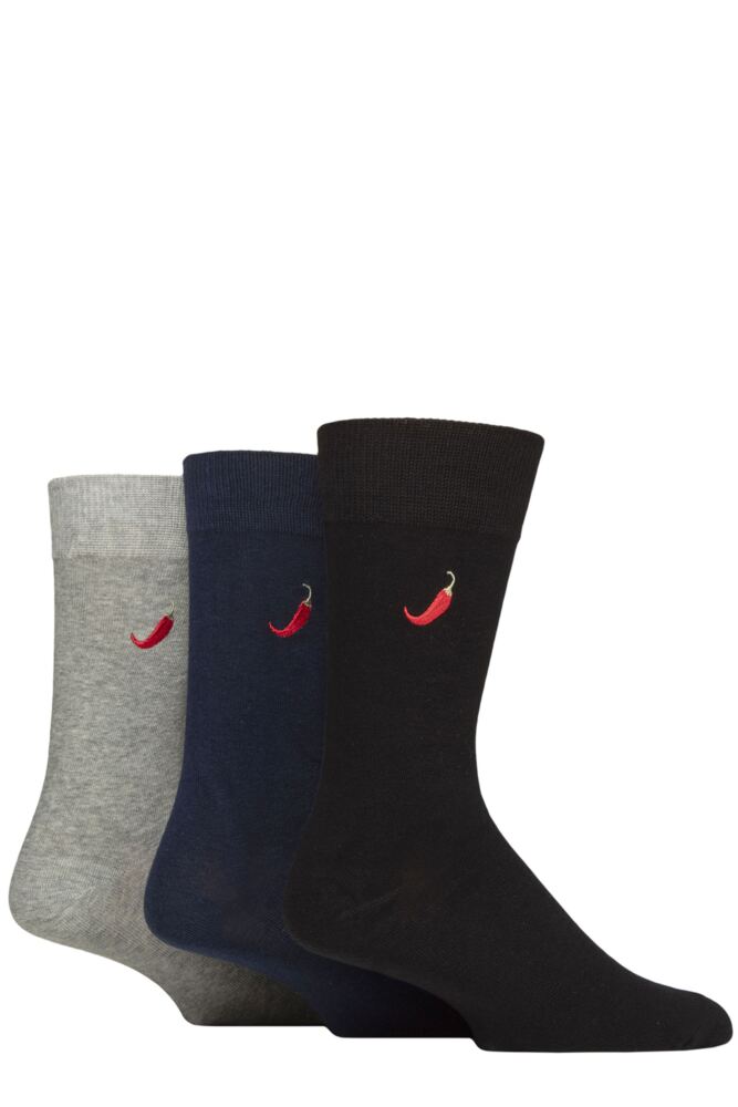 Sockshop WildfeetMens Embroidered Socks 3-Pair