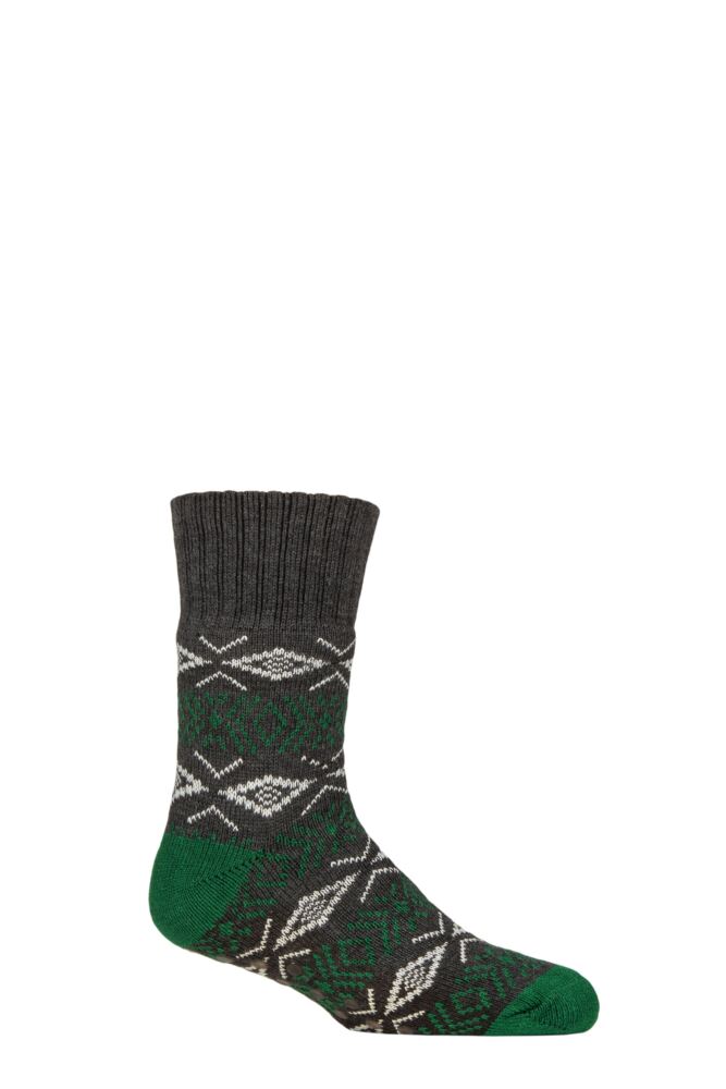 Sockshop WildfeetMens Patterned Slipper Socks
