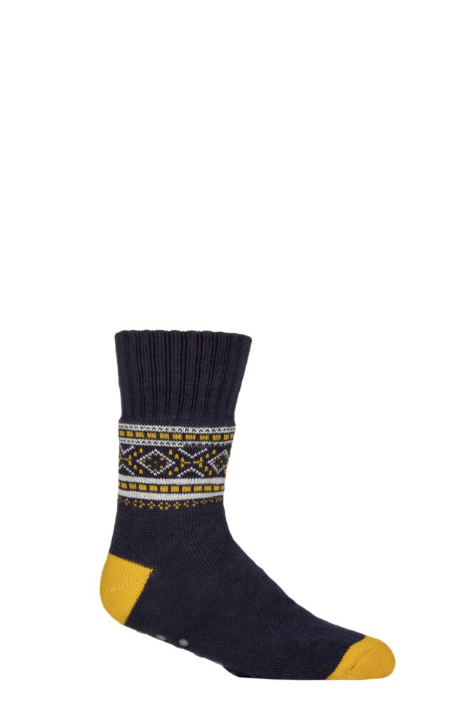 Sockshop WildfeetMens Patterned Slipper Socks