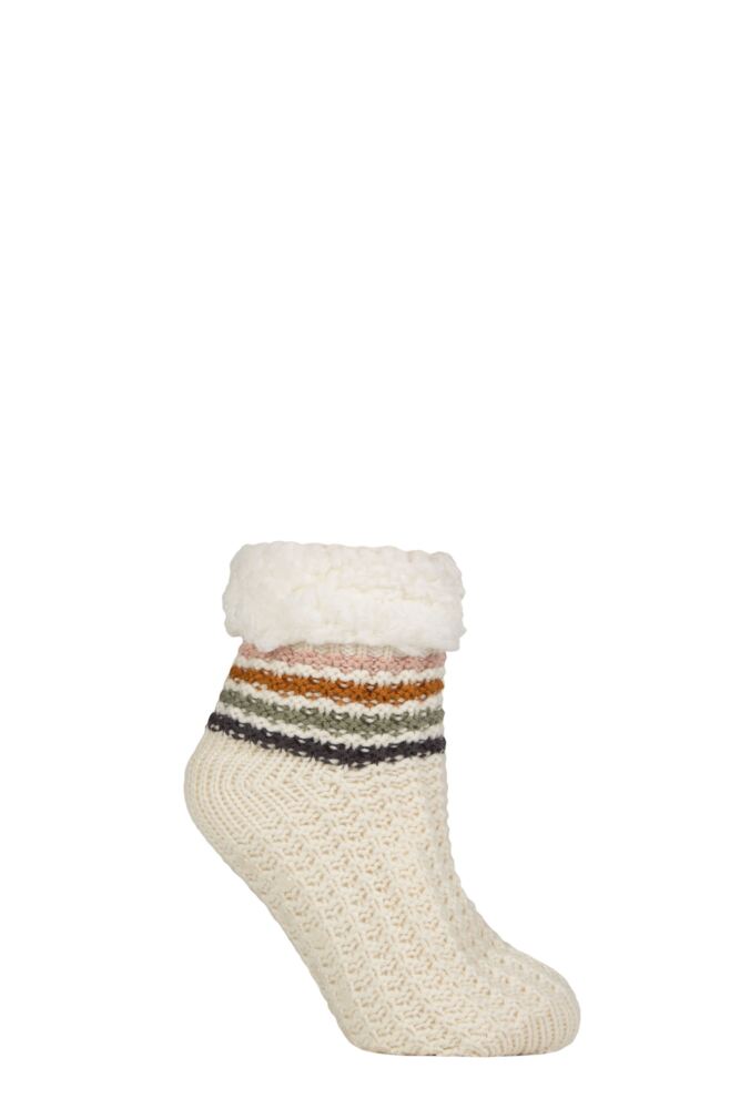 Sockshop WildfeetWomens Fleece Lined Slippers