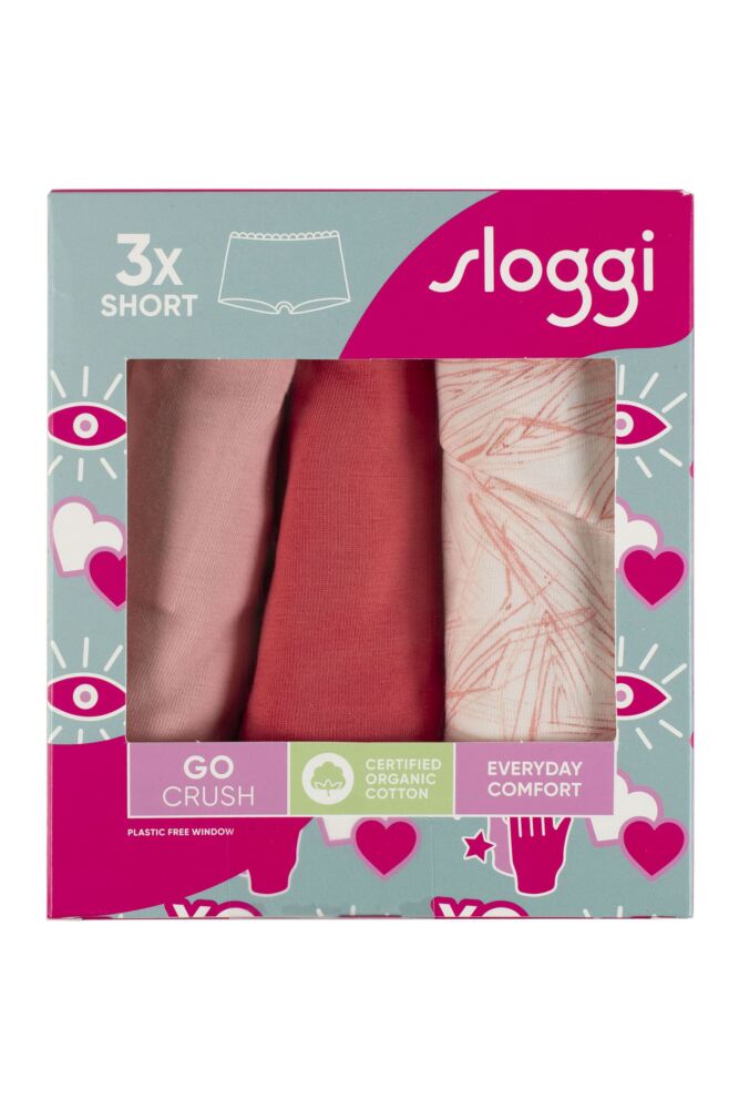 sockshop Women's 3 Pack Sloggi Go Crush Shorts
